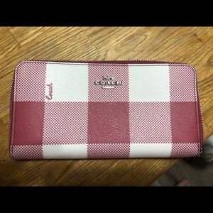 Plaid Coach wallet